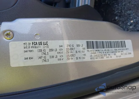 2016 Dodge Grand Caravan R/T из США, поврежденный, VIN 2C4RDGEG7GR219578